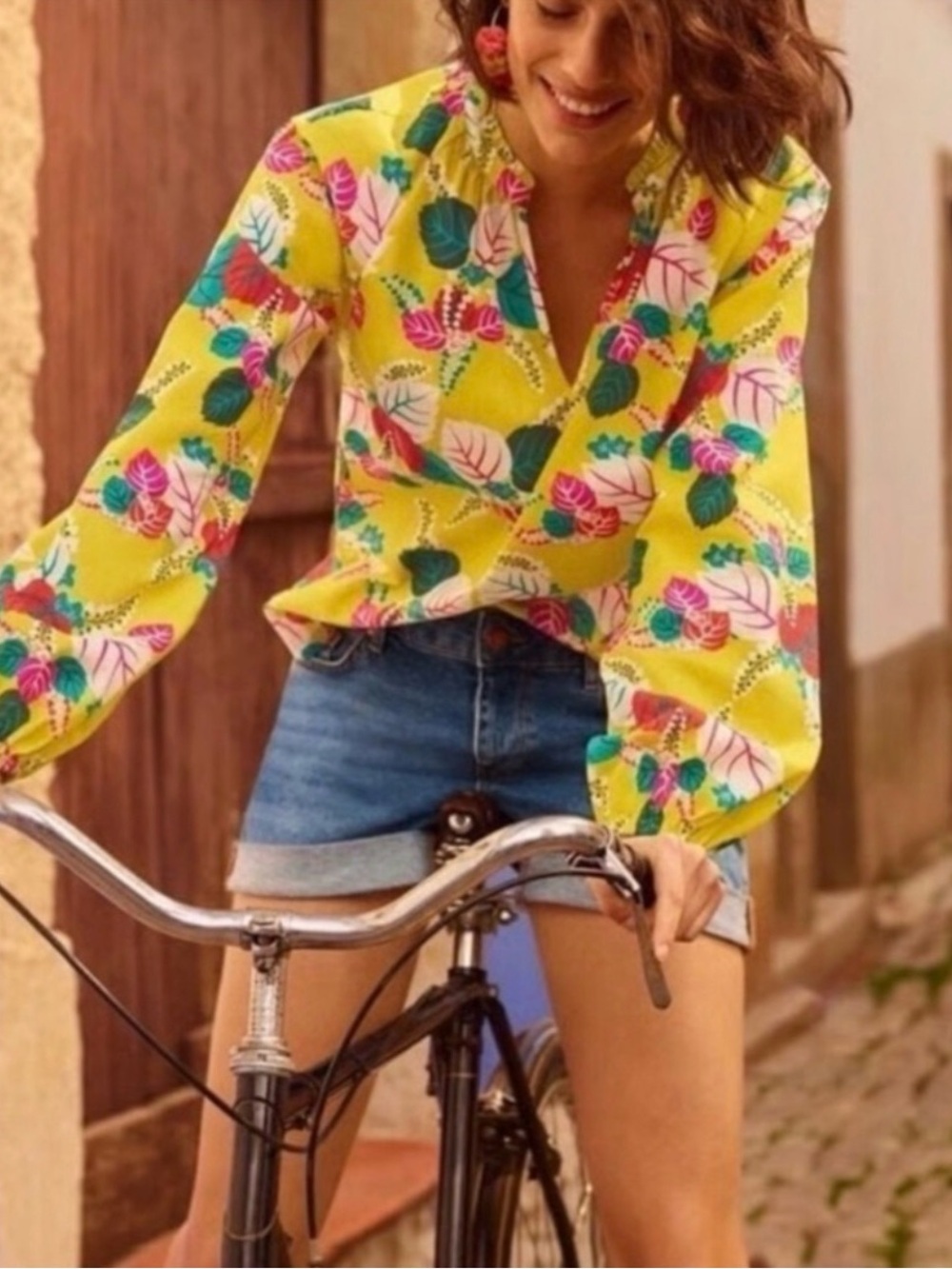 Boden Heather Floral Print Blouse